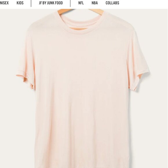 Junk Food Clothing | Women's Vintage Tissue Tee | Bare/Very Lite Pink - Picture 1 of 3